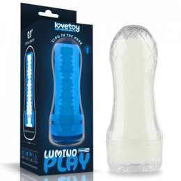 Мастурбатор мужской Lovetoy Ribbed Lumino Play, светящийся, 20,5х8 см