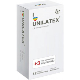 Презервативы Unilatex Multifruits/ароматизированные, 12 шт. + 3 шт. в подарок