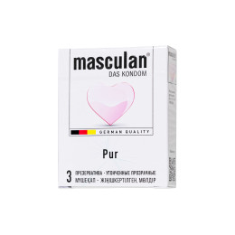 Презервативы masculan Pur № 3 утонченные, 18,5 см, 5.3 см, 3 шт.