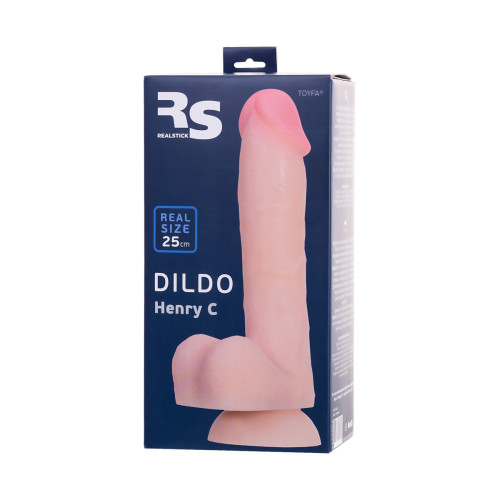 Фаллоимитатор RealStick Silicone Henry C, телесный, 25 см