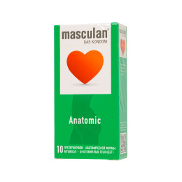 Презервативы masculan Anatomic №10, анатомической формы, 5,3 см, 18,5 см, 10 шт