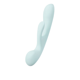 Нереалистичный вибратор Satisfyer Triple Oh, силикон, голубой, 24 см